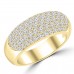1.44 ct Ladies Five Row Round Cut Diamond Anniversary Ring in Yellow Gold